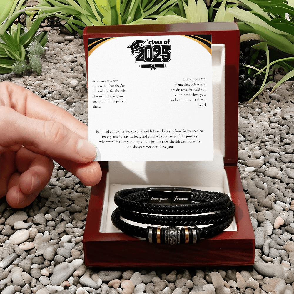 Graduation Men's "Love You Forever" Bracelet