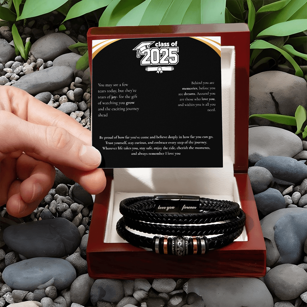 Graduation Men's "Love You Forever" Bracelet