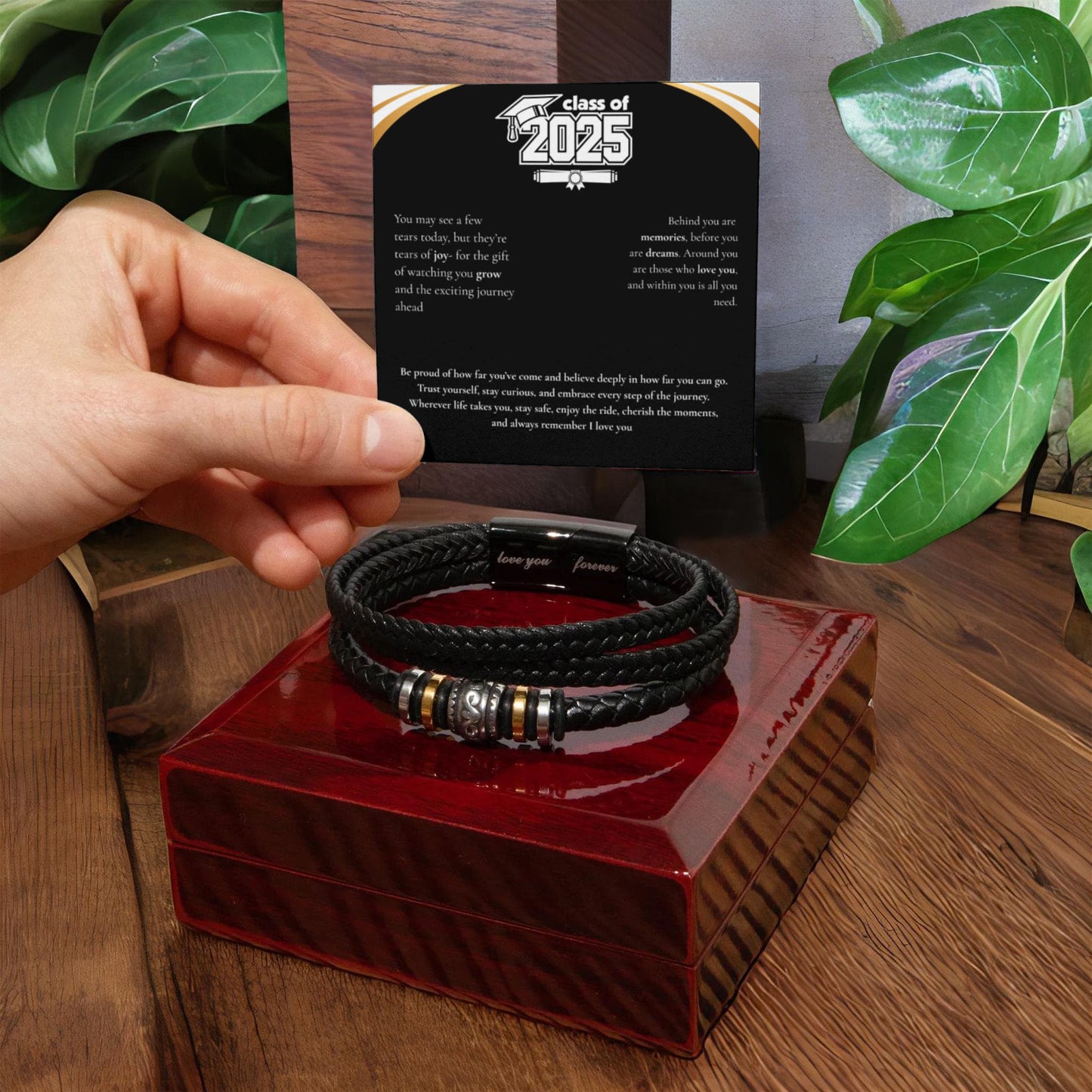 Graduation Men's "Love You Forever" Bracelet