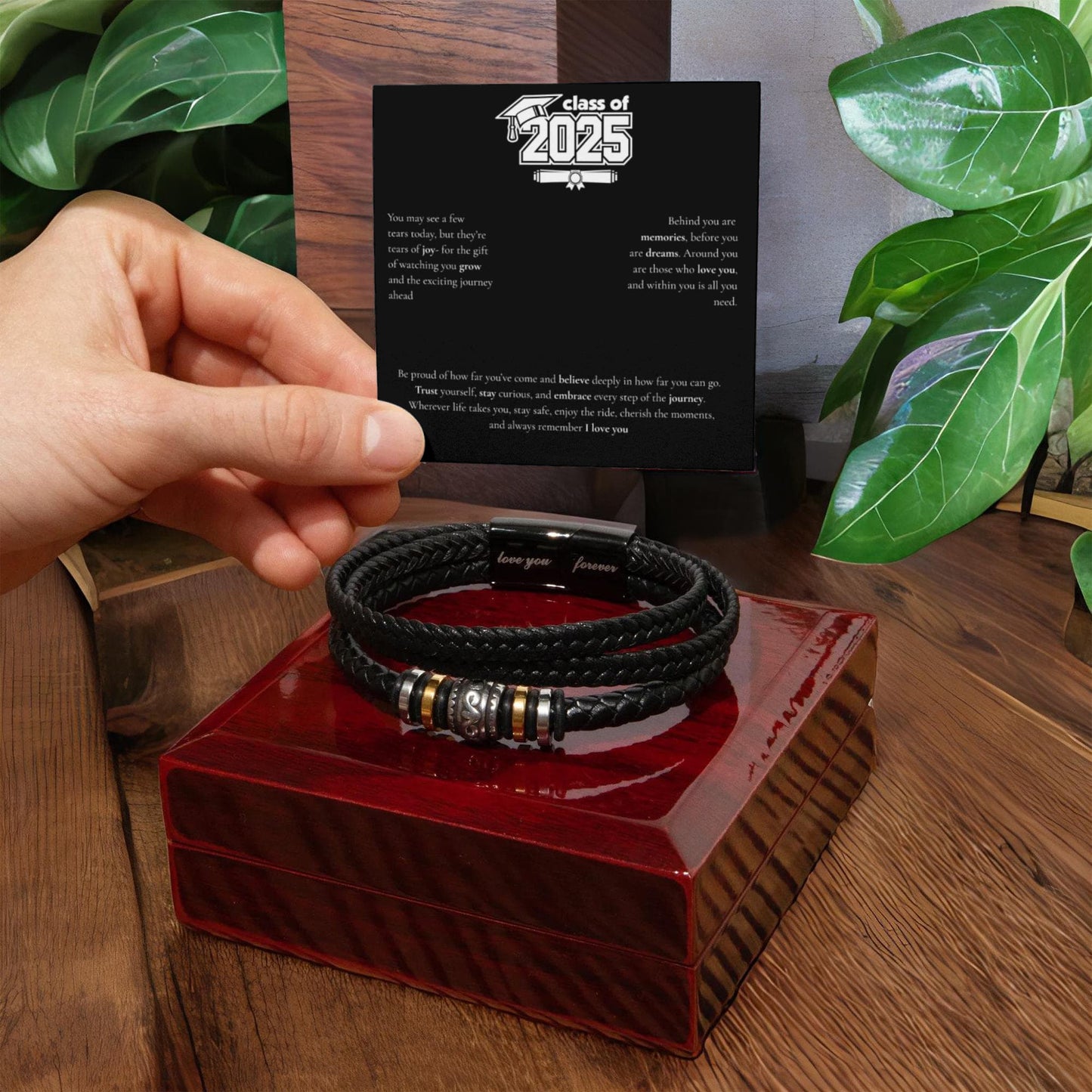 Graduation Men's "Love You Forever" Bracelet