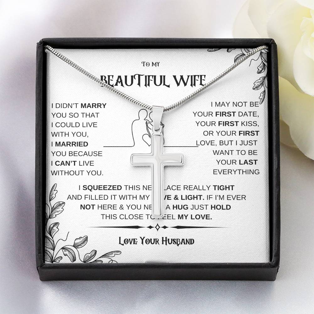 Wife Beautiful Artisan Cross Necklace