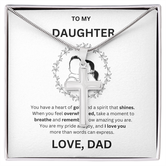 Daughter Artisan Cross Necklace